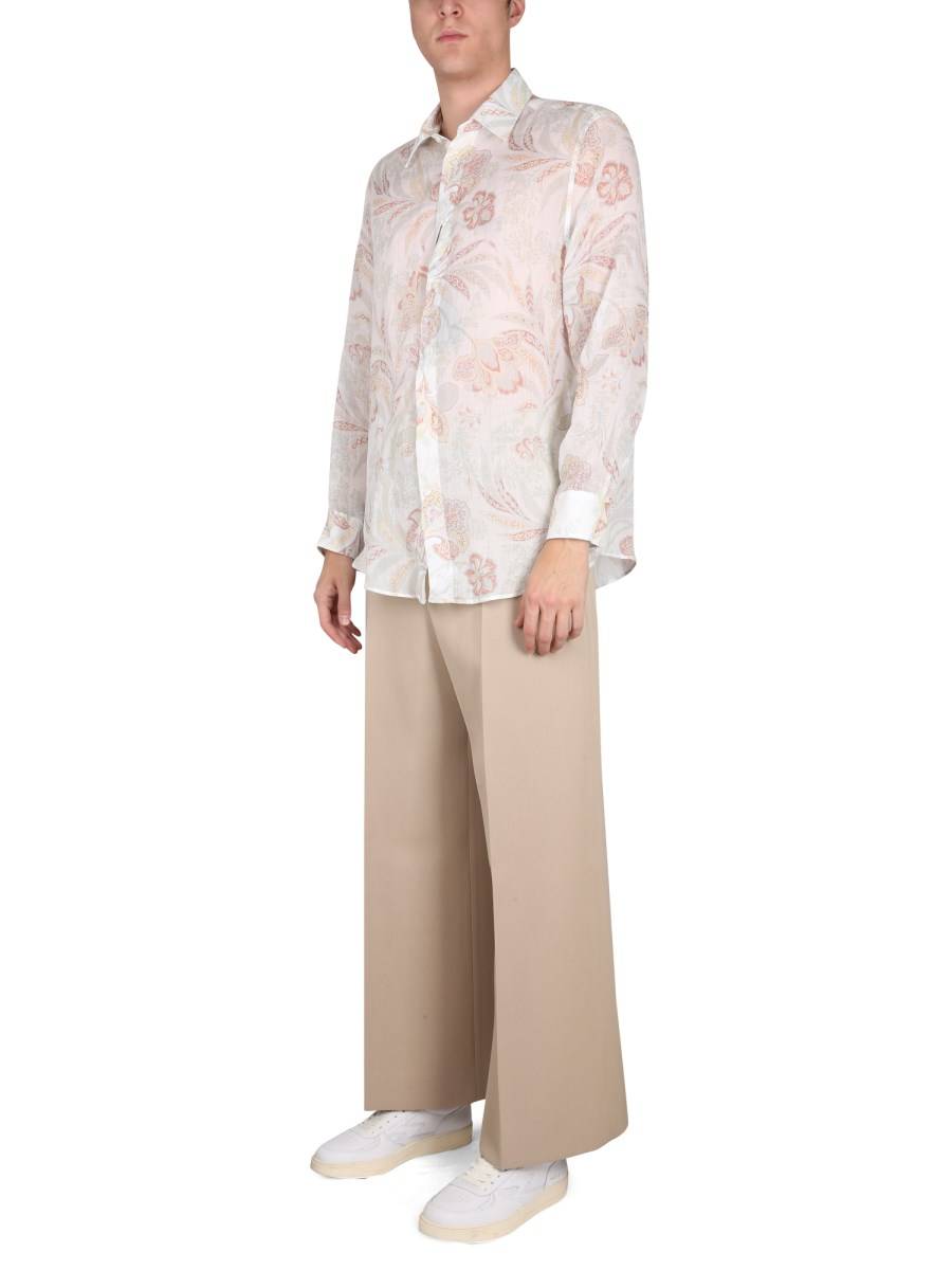 ETRO CAMICIA STAMPA PAISLEY E FIORI IN COTONE