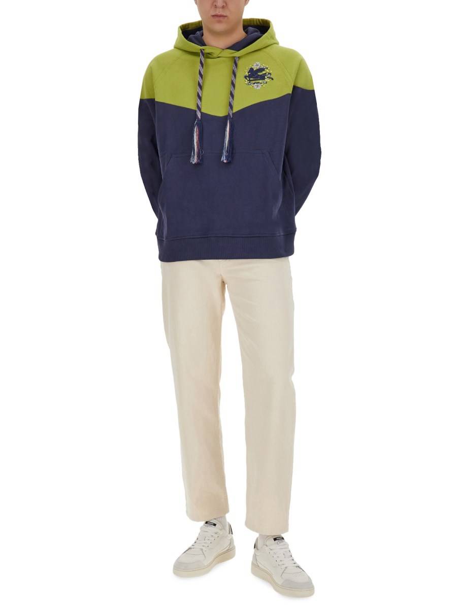 ETRO FELPA IN COTONE CON CAPPUCCIO E LOGO