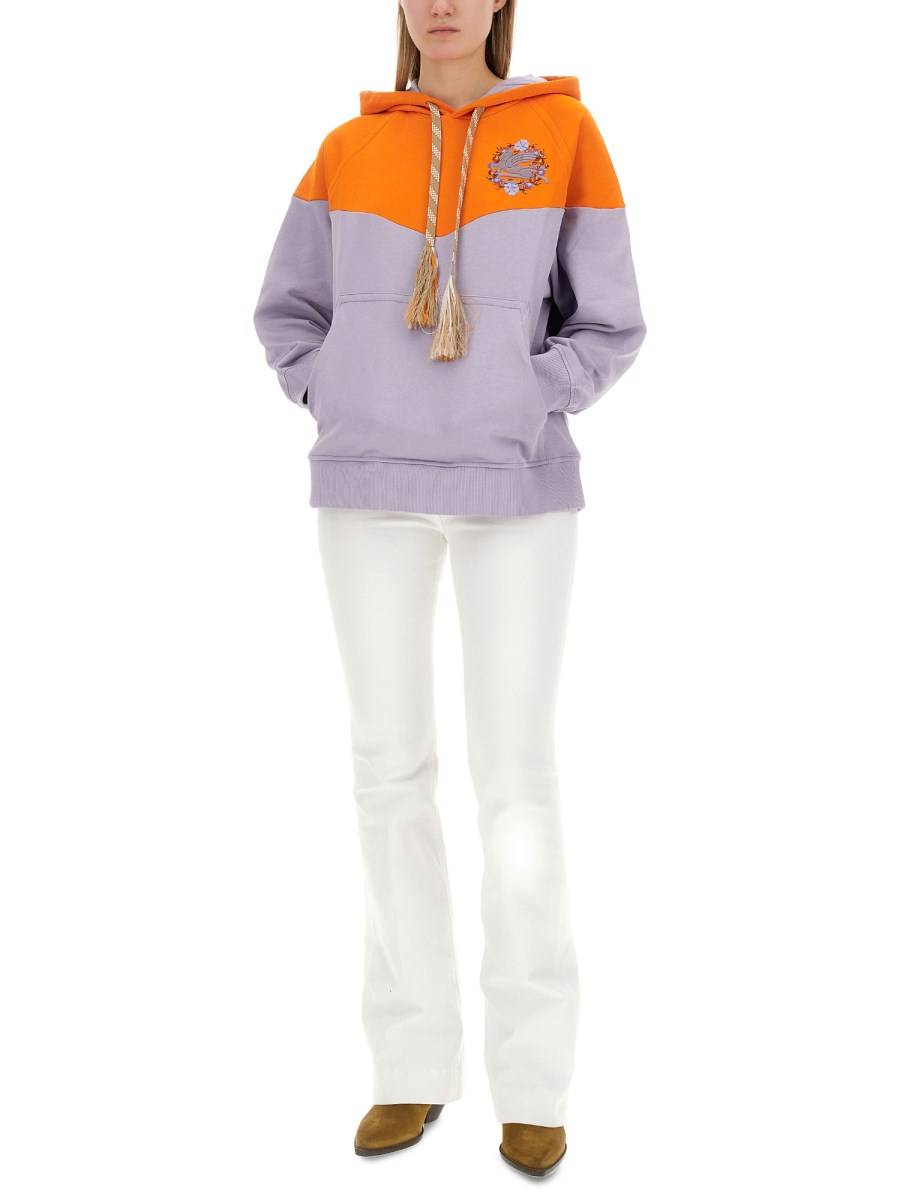 ETRO FELPA IN COTONE CON RICAMO LOGO