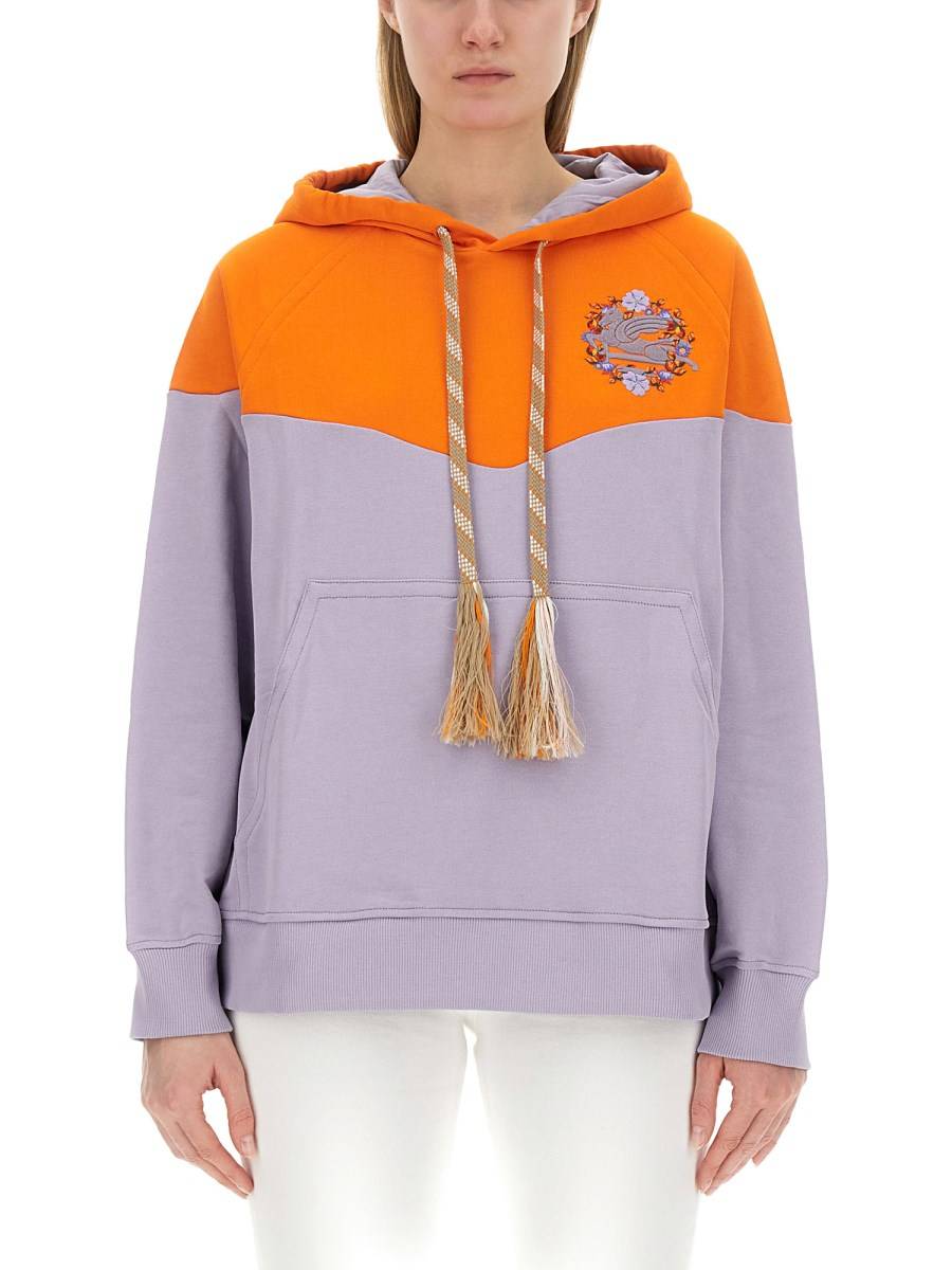 ETRO FELPA IN COTONE CON RICAMO LOGO