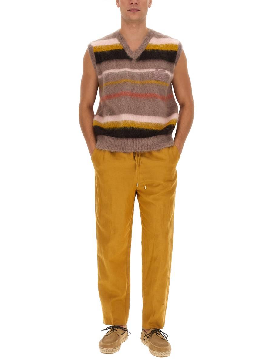 ETRO GILET IN LANA CON MOTIVO RIGA