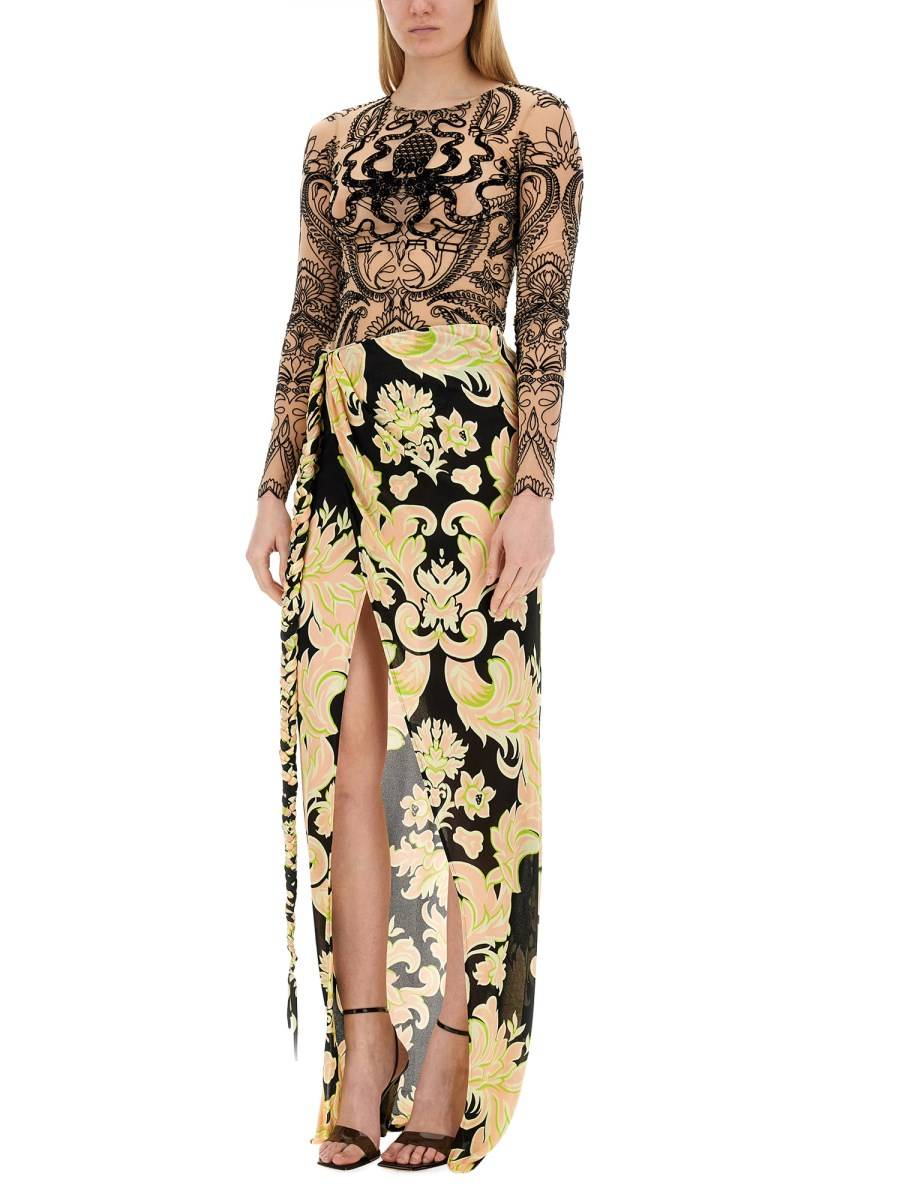 ETRO GONNA SARONG IN JERSEY STAMPATO