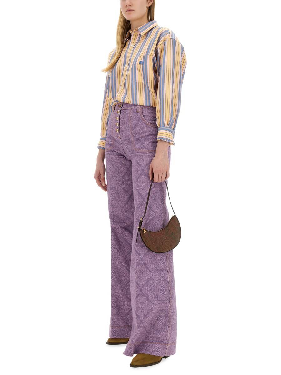 ETRO JEANS FLARE FIT CON BOTTONI PEGASO