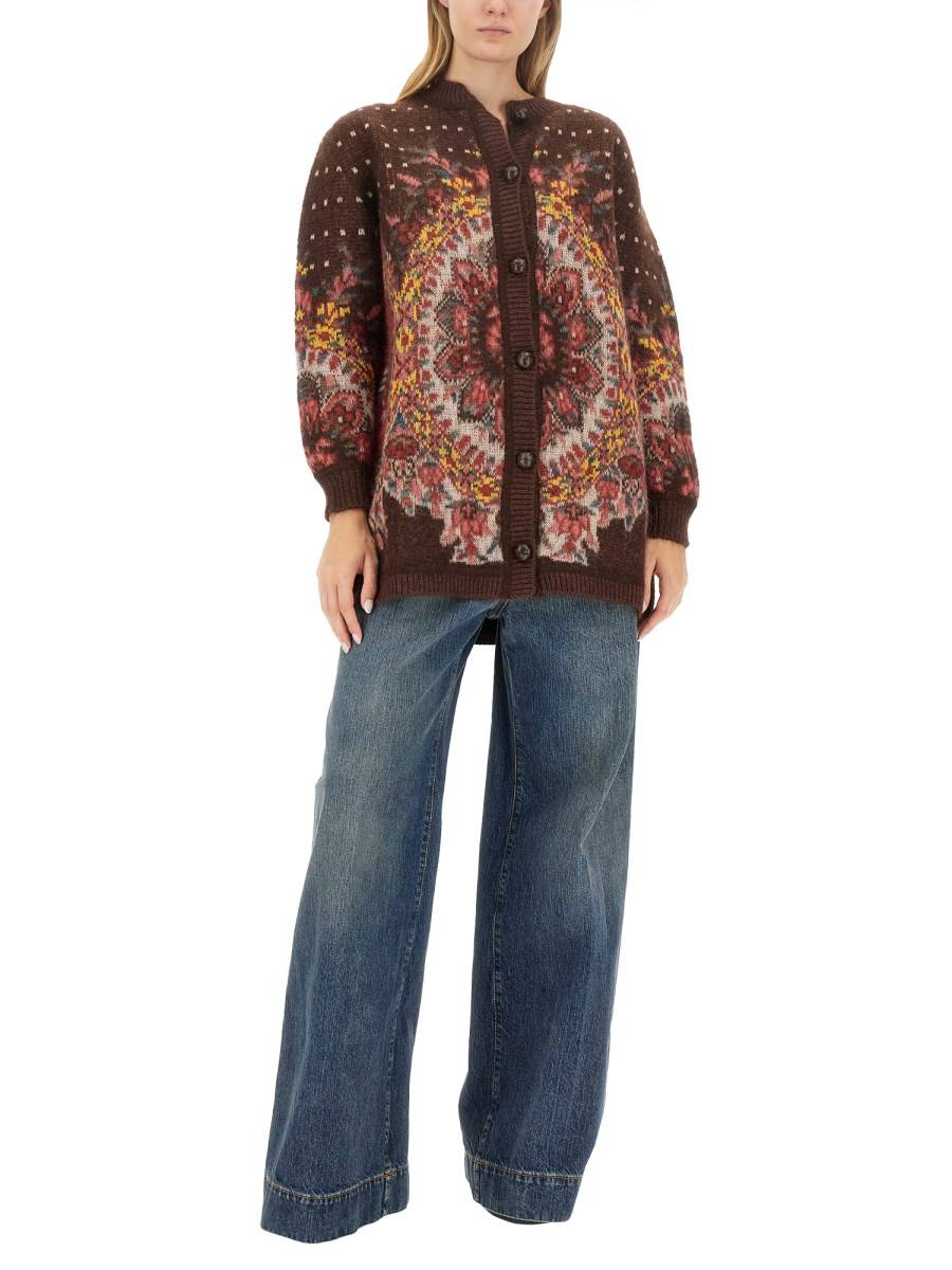 ETRO JEANS IN DENIM DI COTONE CON PEGASO RICAMATO