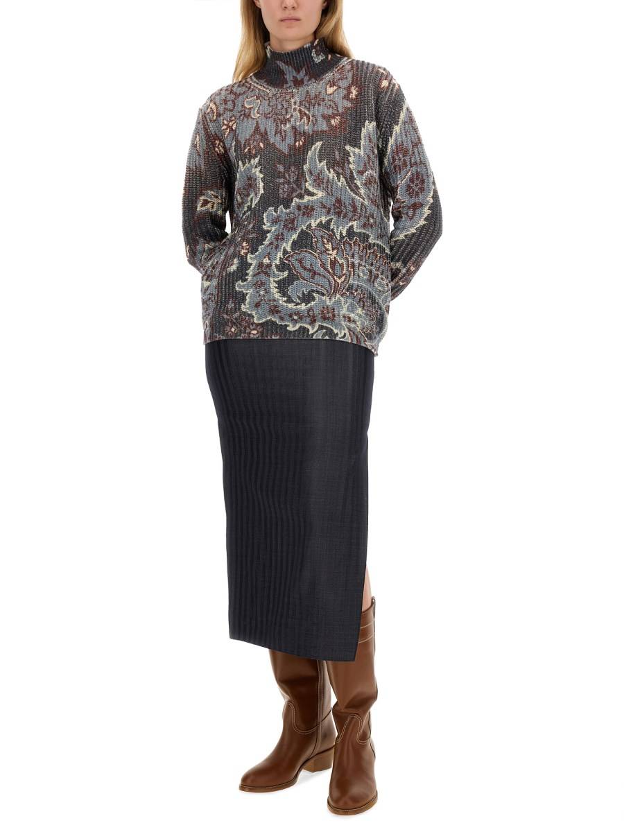 ETRO MAGLIA IN LANA STAMPATA