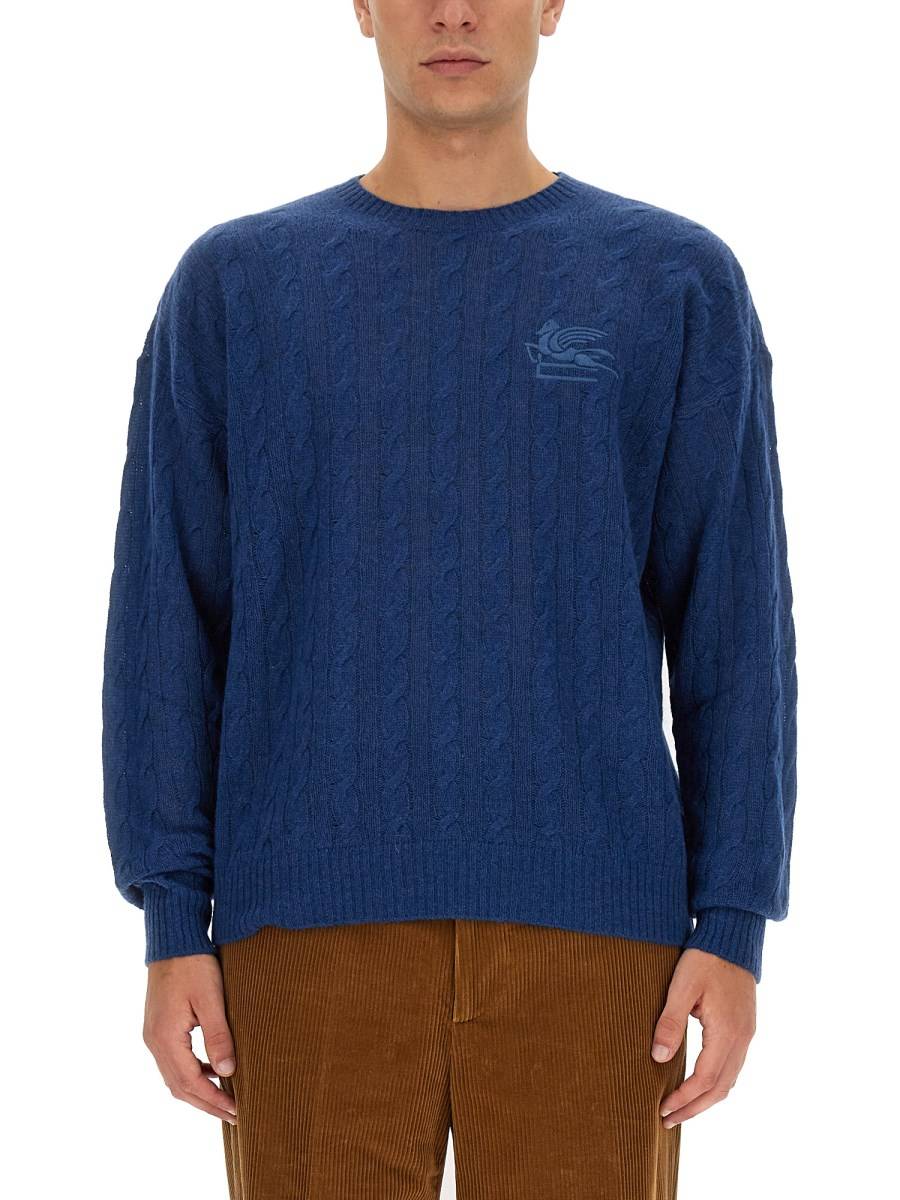 ETRO MAGLIA PEGASO IN CASHMERE
