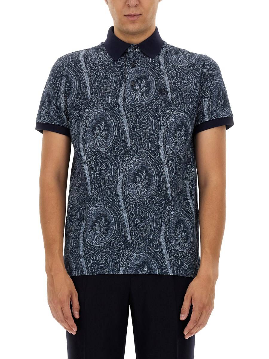ETRO POLO IN COTONE CON STAMPA