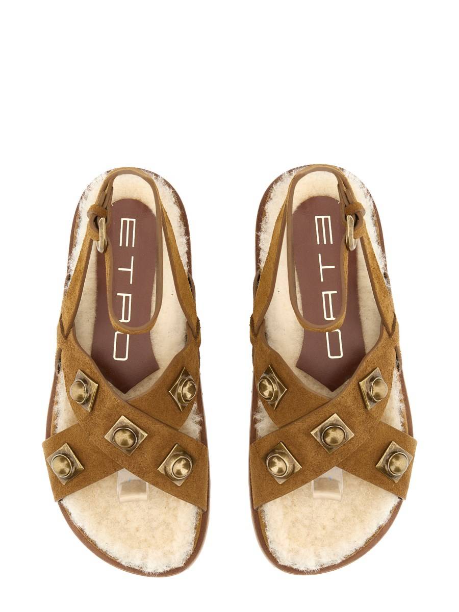 ETRO SANDALO "CROWN ME" CON BORCHIE