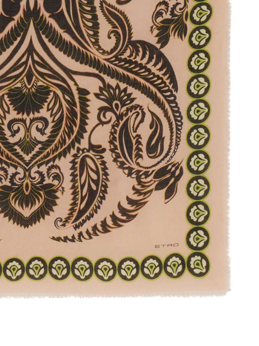 ETRO SCIARPA IN CASHMERE E SETA CON STAMPA