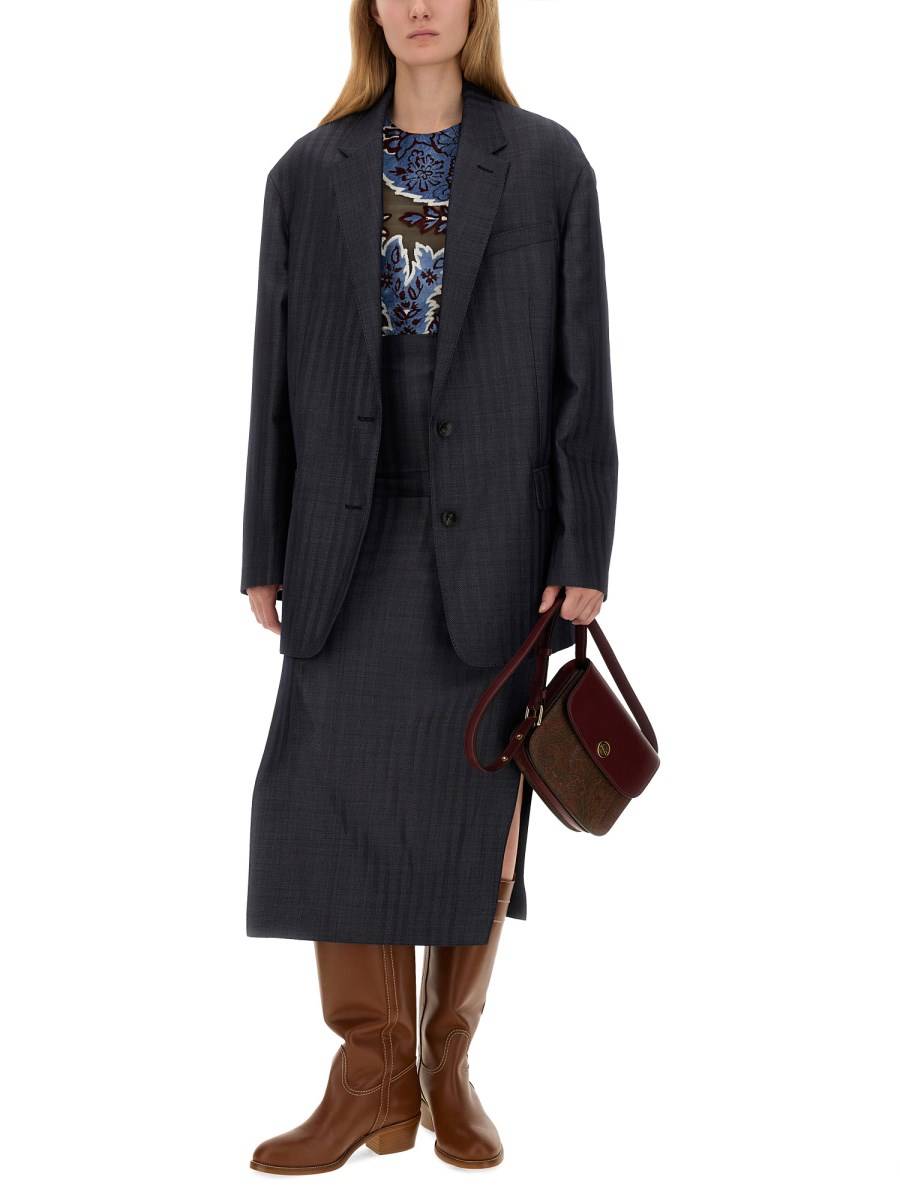 ETRO TOP IN TULLE CON STAMPA