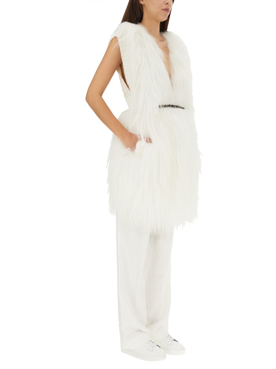 FABIANA FILIPPI GILET IN PELLICCIA DI CASHMERE
