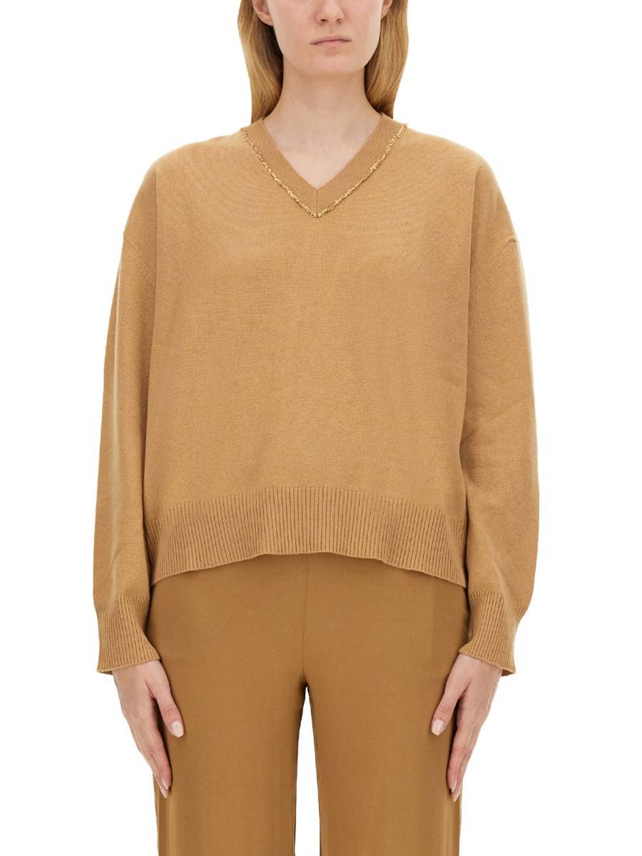 FABIANA FILIPPI MAGLIONE CON SCOLLO A V IN LANA