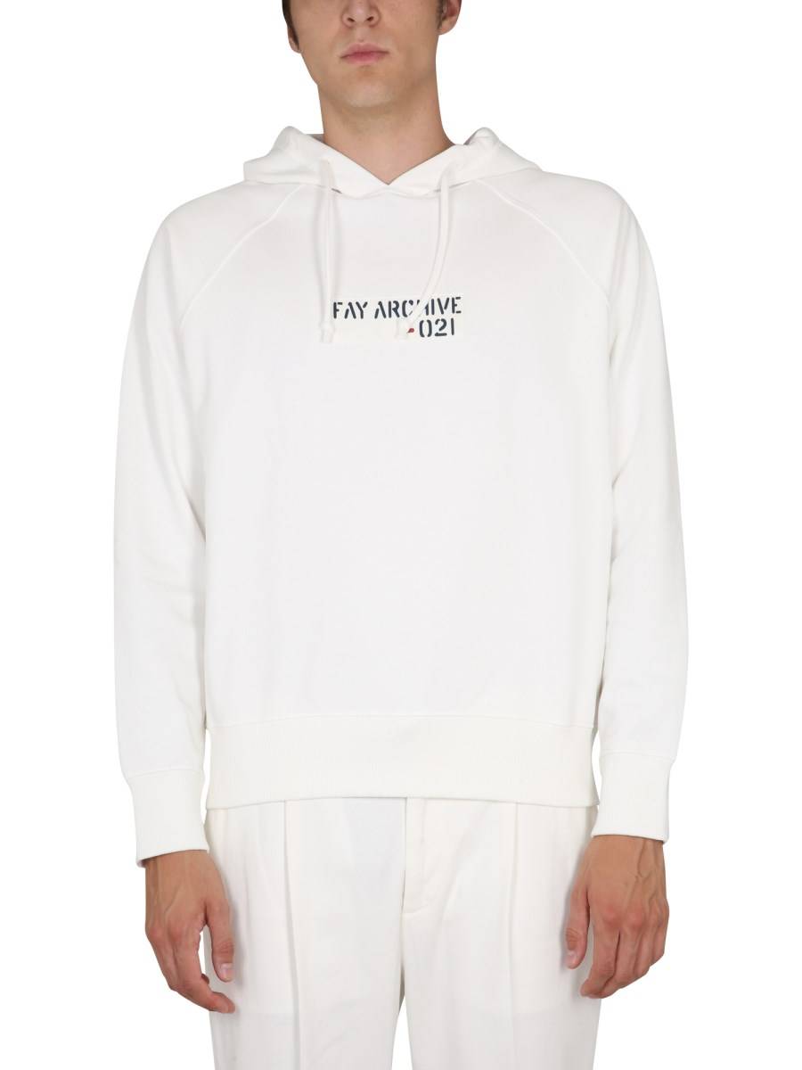 FAY FELPA "FAY ARCHIVE" IN COTONE