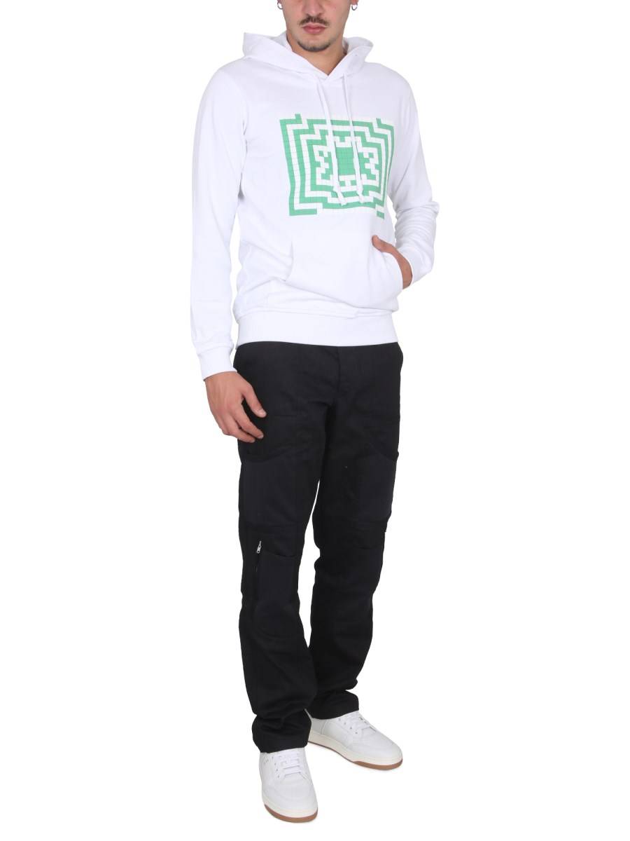 COMME DES GARCONS SHIRT FELPA CON CAPPUCCIO IN COTONE