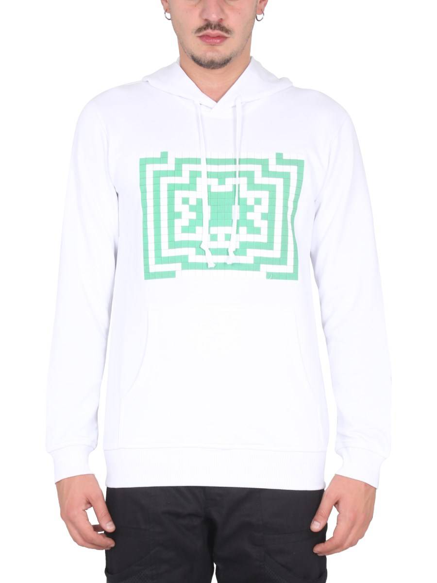 COMME DES GARCONS SHIRT FELPA CON CAPPUCCIO IN COTONE