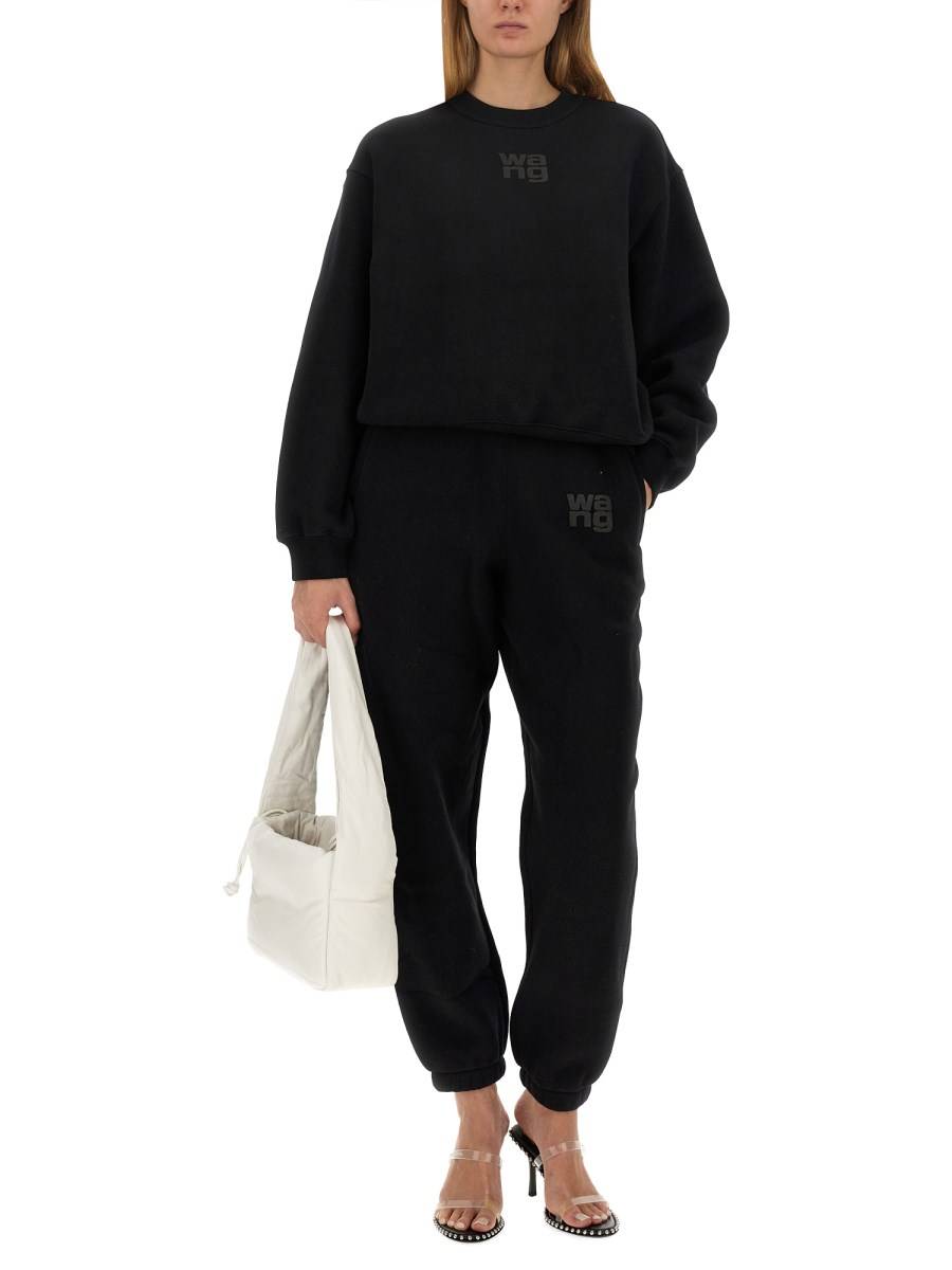 ALEXANDERWANG.T FELPA ESSENTIAL IN SPUGNA CON LOGO PUFF