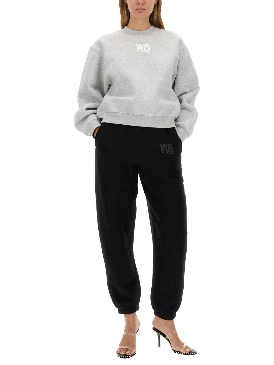 ALEXANDERWANG.T FELPA ESSENTIAL IN SPUGNA CON LOGO PUFF