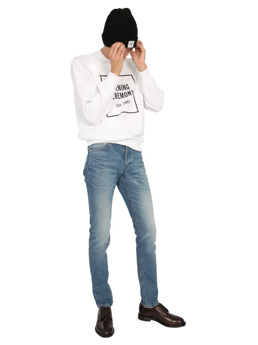 OPENING CEREMONY FELPA GIROCOLLO IN COTONE CON STAMPA BOX LOGO