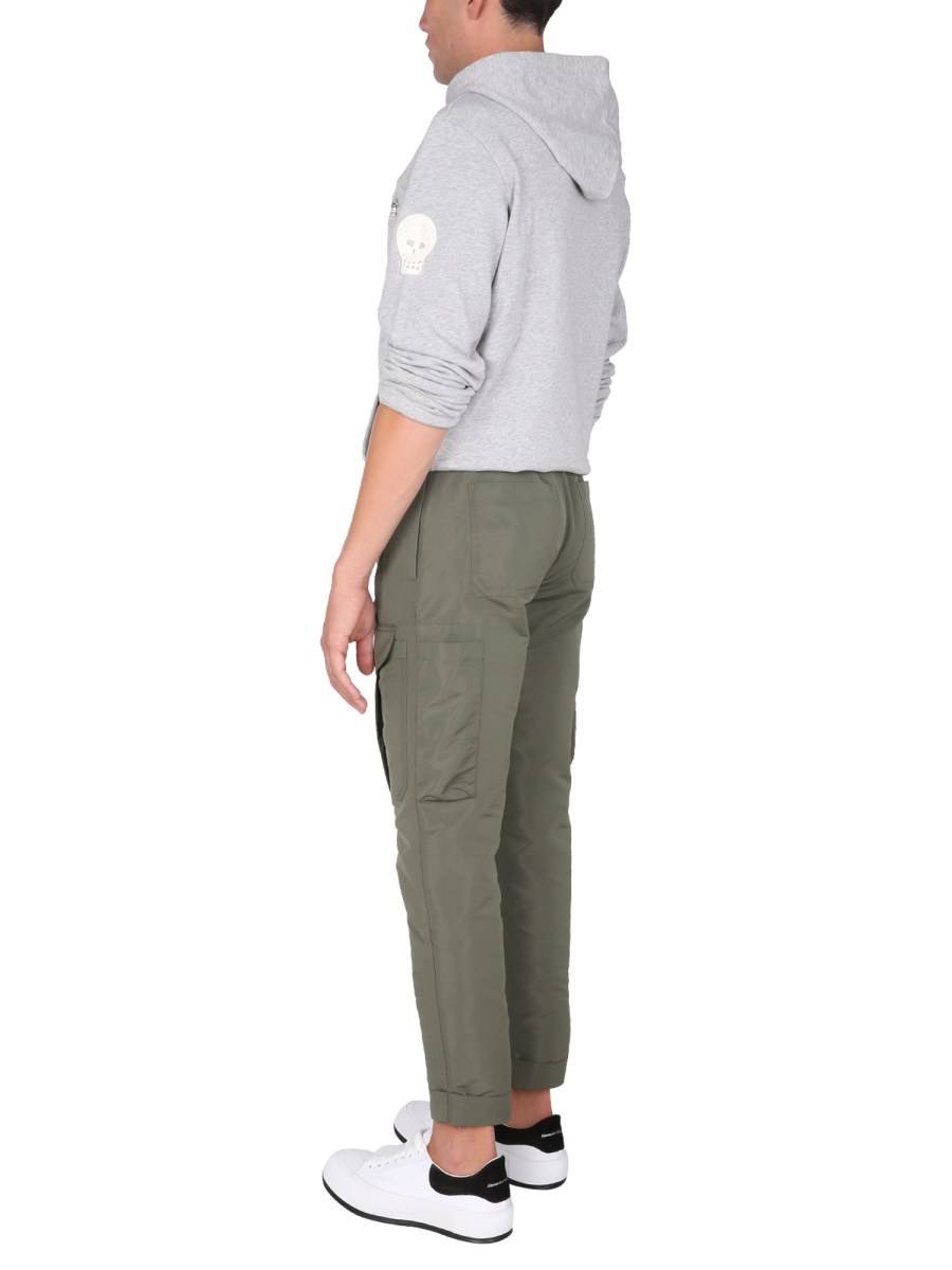 ALEXANDER McQUEEN FELPA IN COTONE CON RICAMO TESCHIO