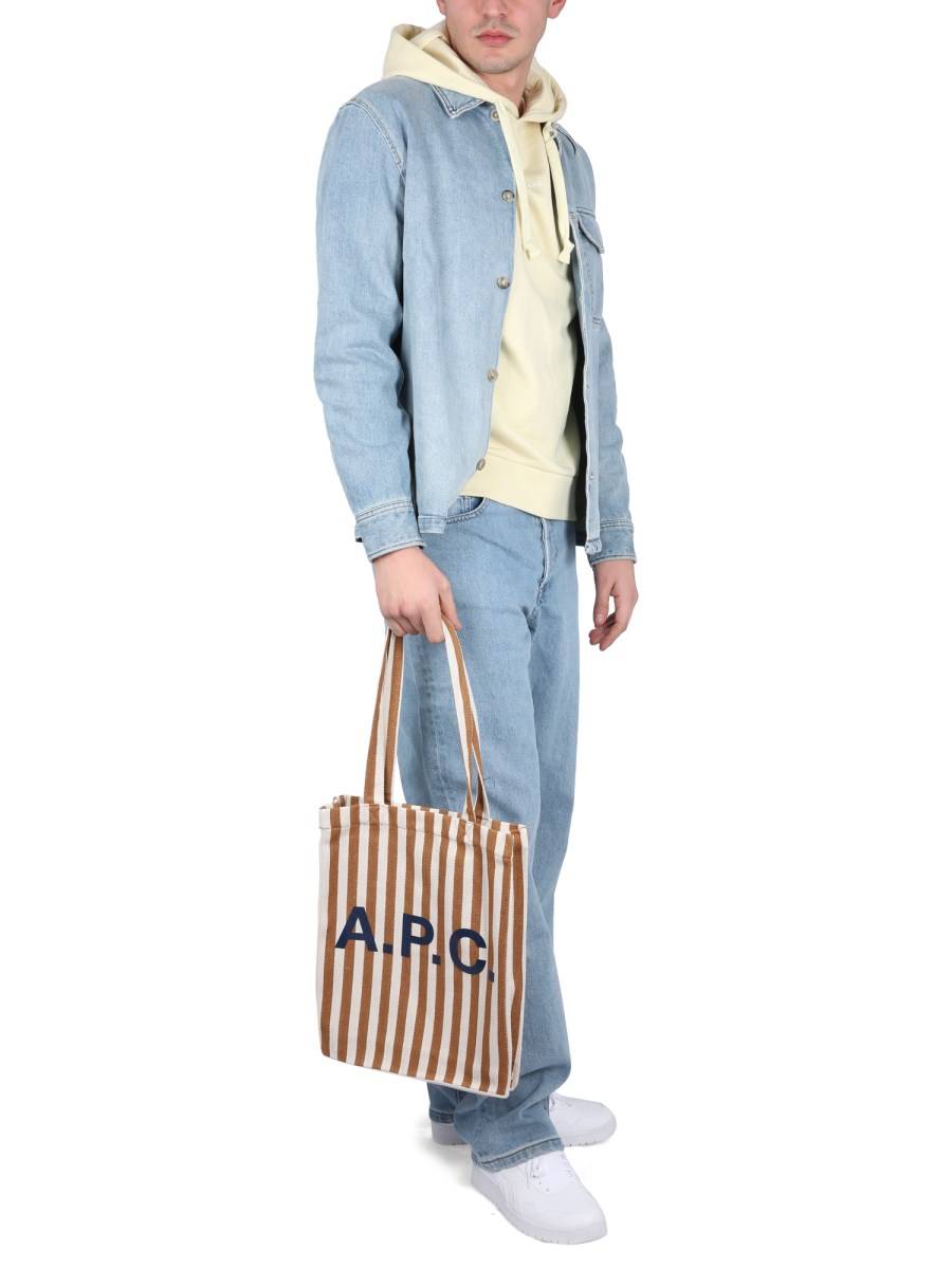 A.P.C. FELPA LARRY IN COTONE CON CAPPUCCIO E MICROLOGO