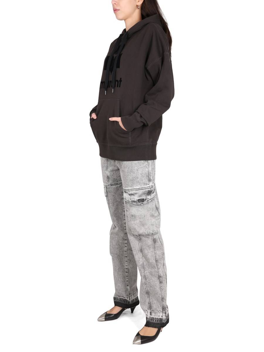 MARANT ÉTOILE FELPA "MANSEL" IN COTONE CON STAMPA LOGO