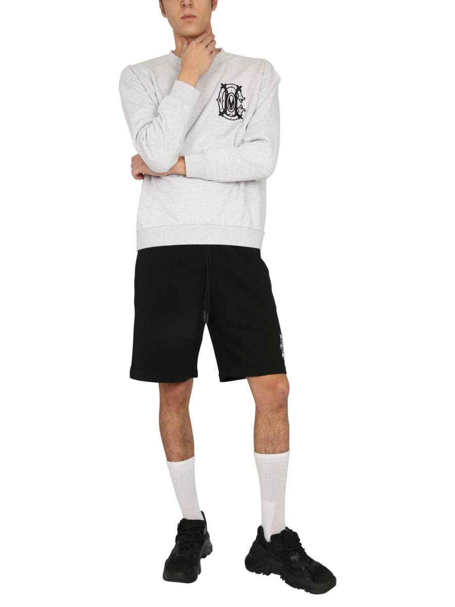 MARCELO BURLON COUNTY OF MILAN FELPA "MONOGRAM" OVERSIZE FIT IN COTONE