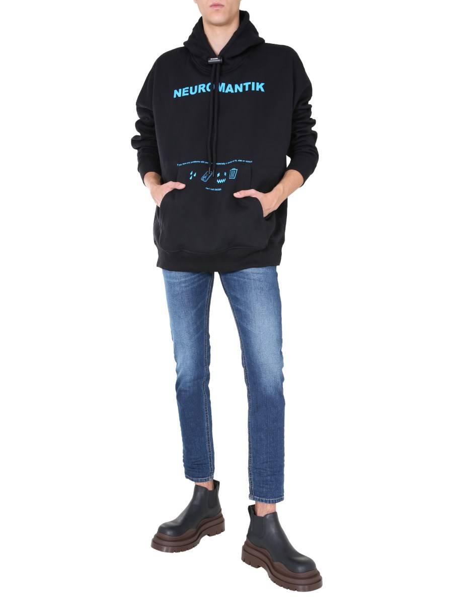 DIESEL FELPA "S-0XI" IN JERSEY FELPATO IN COTONE ORGANICO