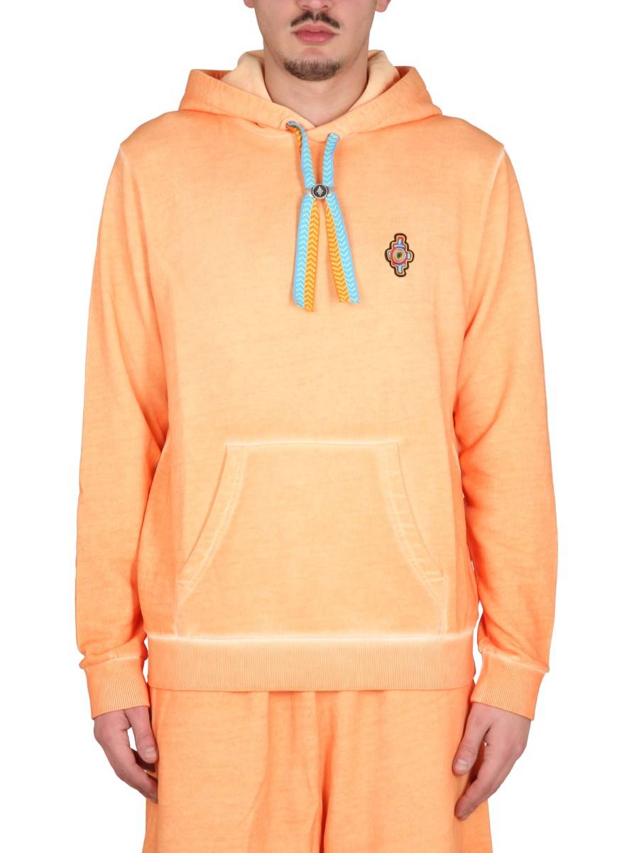 MARCELO BURLON COUNTY OF MILAN FELPA SUNSET CROSS REGULAR IN COTONE