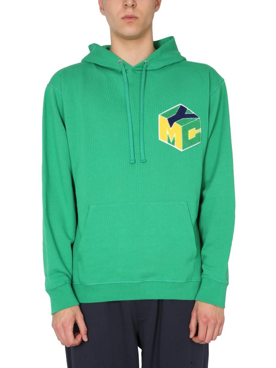 YMC FELPA TRUGOY IN COTONE BIOLOGICO SPAZZOLATO CON CAPPUCCIO