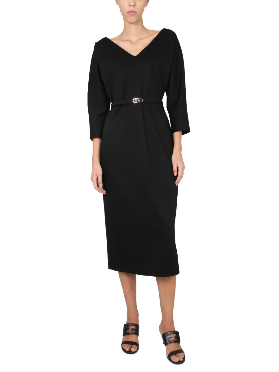 FENDI ABITO LONGUETTE IN LANA
