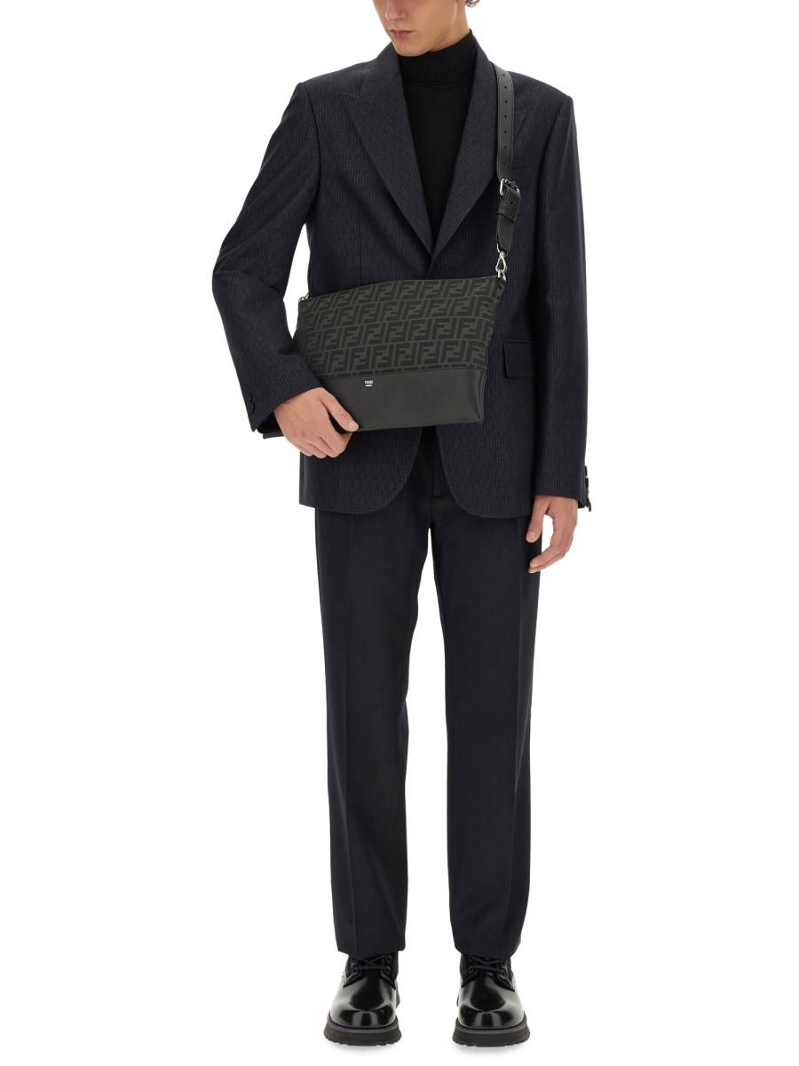 FENDI GIACCA MONOPETTO IN LANA