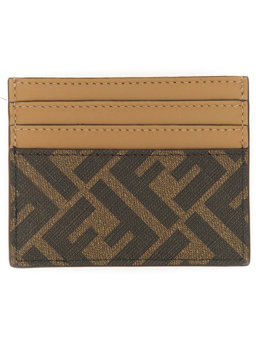 FENDI PORTACARTE FENDI DIAGONAL IN PELLE