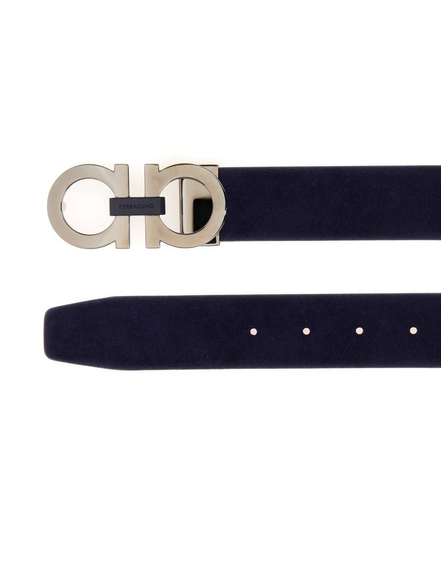 FERRAGAMO CINTURA "GANCINI" REVERSIBILE IN PELLE