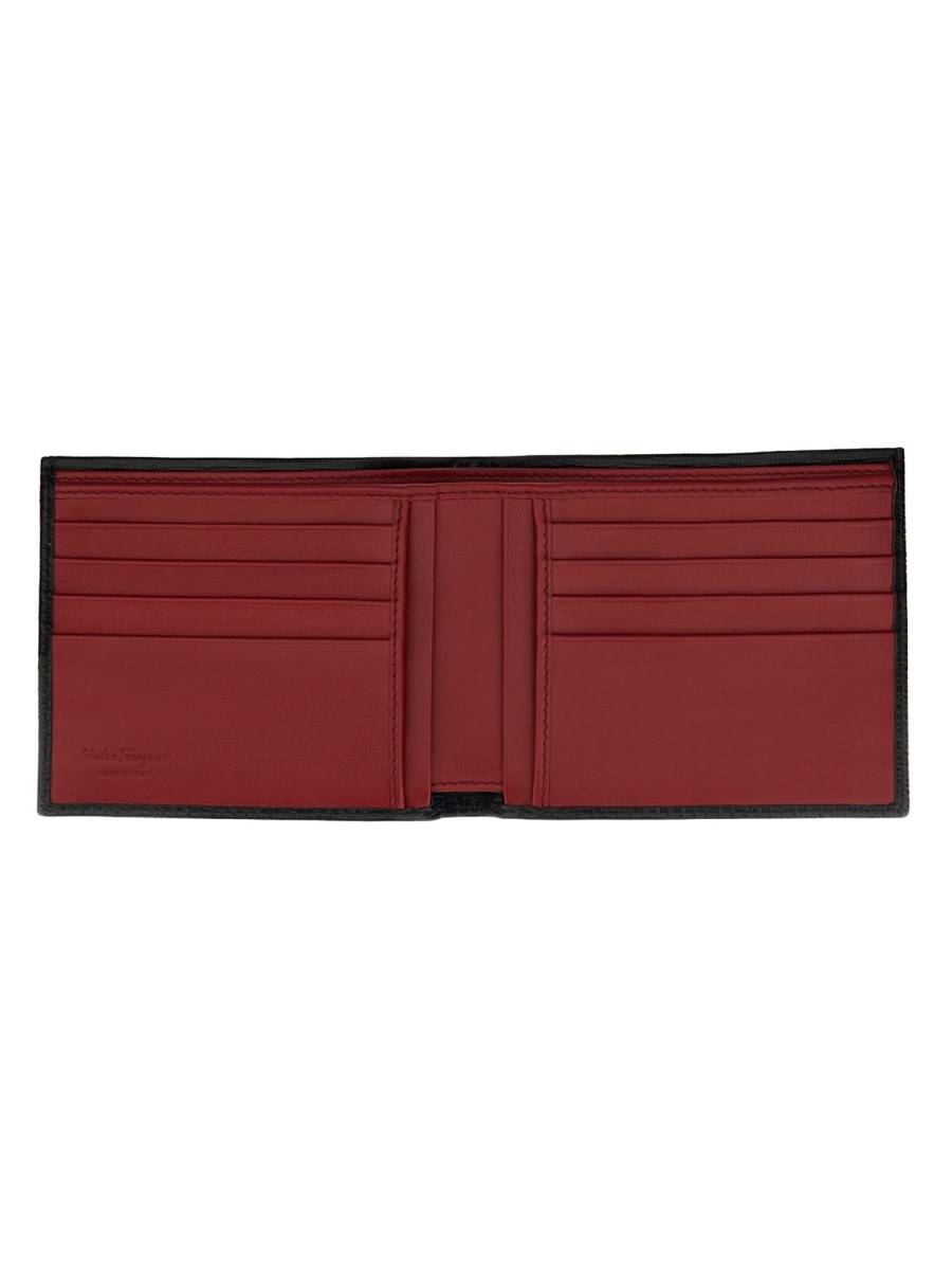 FERRAGAMO PORTAFOGLIO GANCINI IN PELLE