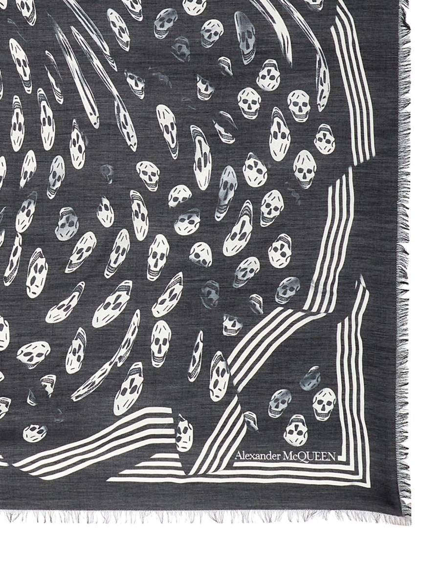 ALEXANDER McQUEEN FOULARD IN MODAL BIKER CON STAMPA VORTEX