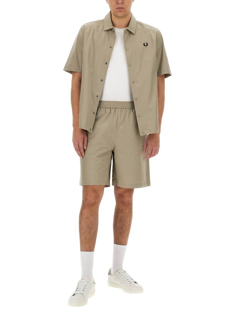 FRED PERRY BERMUDA IN POPELINE DI COTONE
