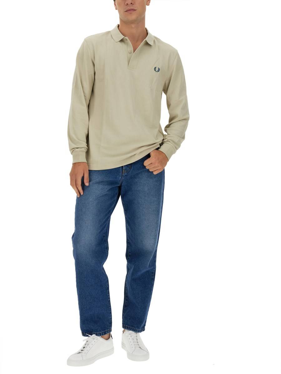 FRED PERRY POLO IN PIQUE DI COTONE CON RICAMO LOGO
