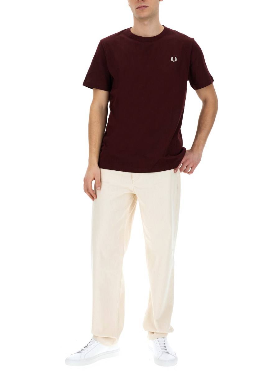 FRED PERRY T-SHIRT IN JERSEY DI COTONE CON LOGO