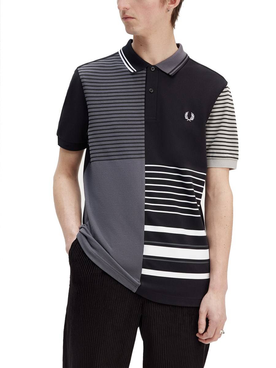 FRED PERRY X BEAMS POLO IN COTONE CON LOGO