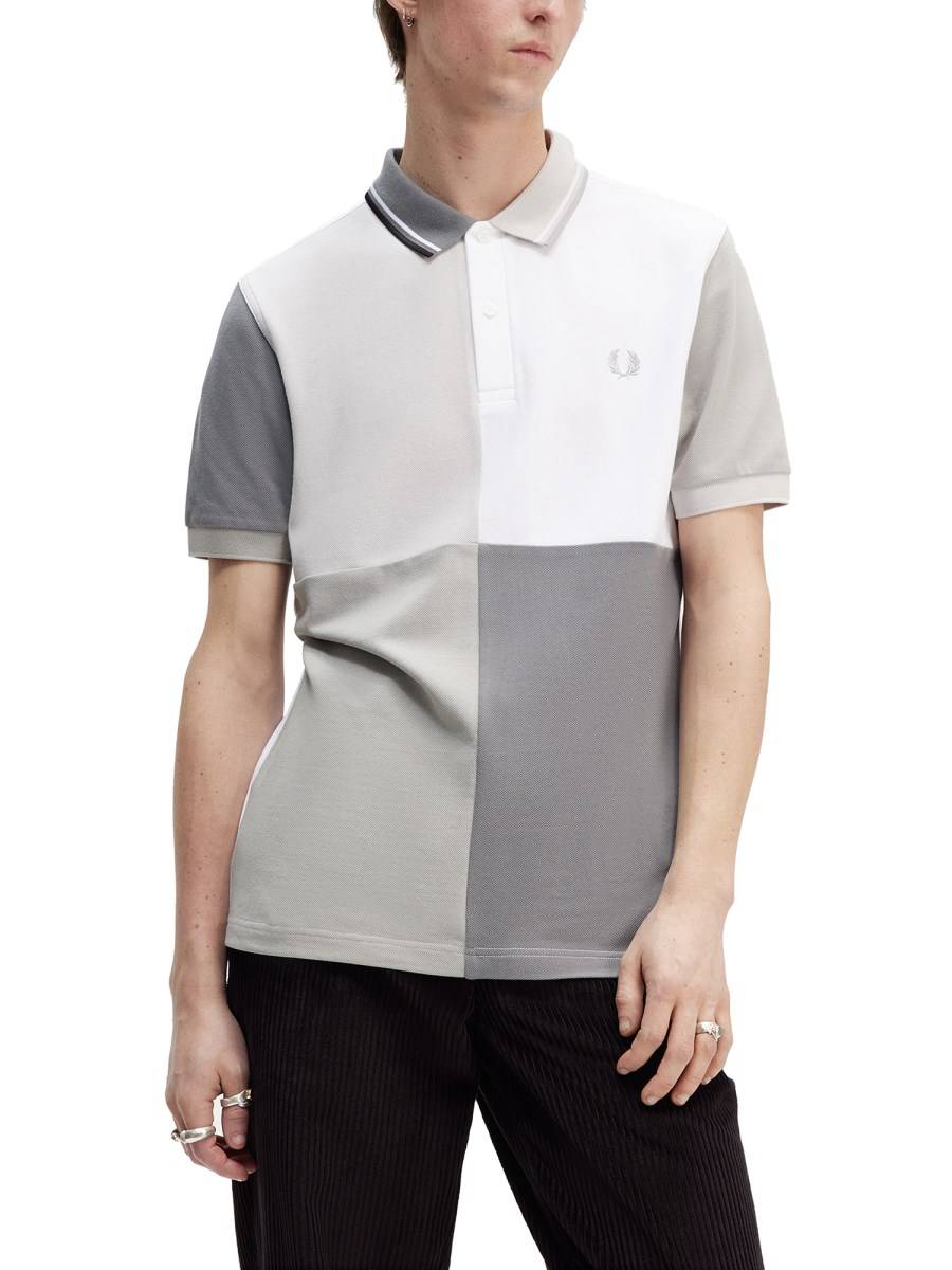 FRED PERRY X BEAMS POLO IN COTONE CON LOGO