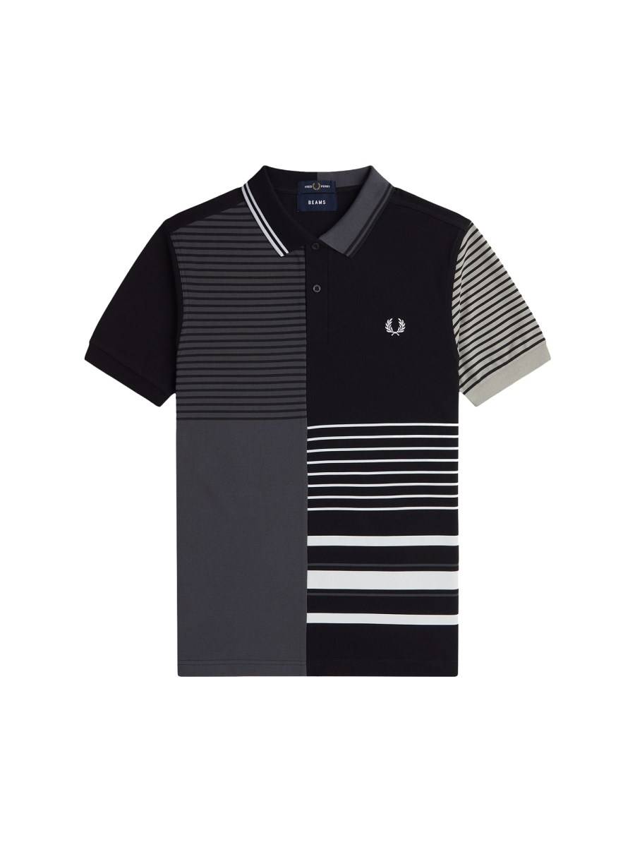 FRED PERRY X BEAMS POLO IN COTONE CON LOGO