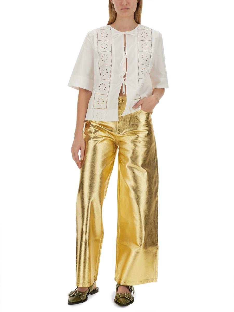 GANNI JEANS WIDE LEG