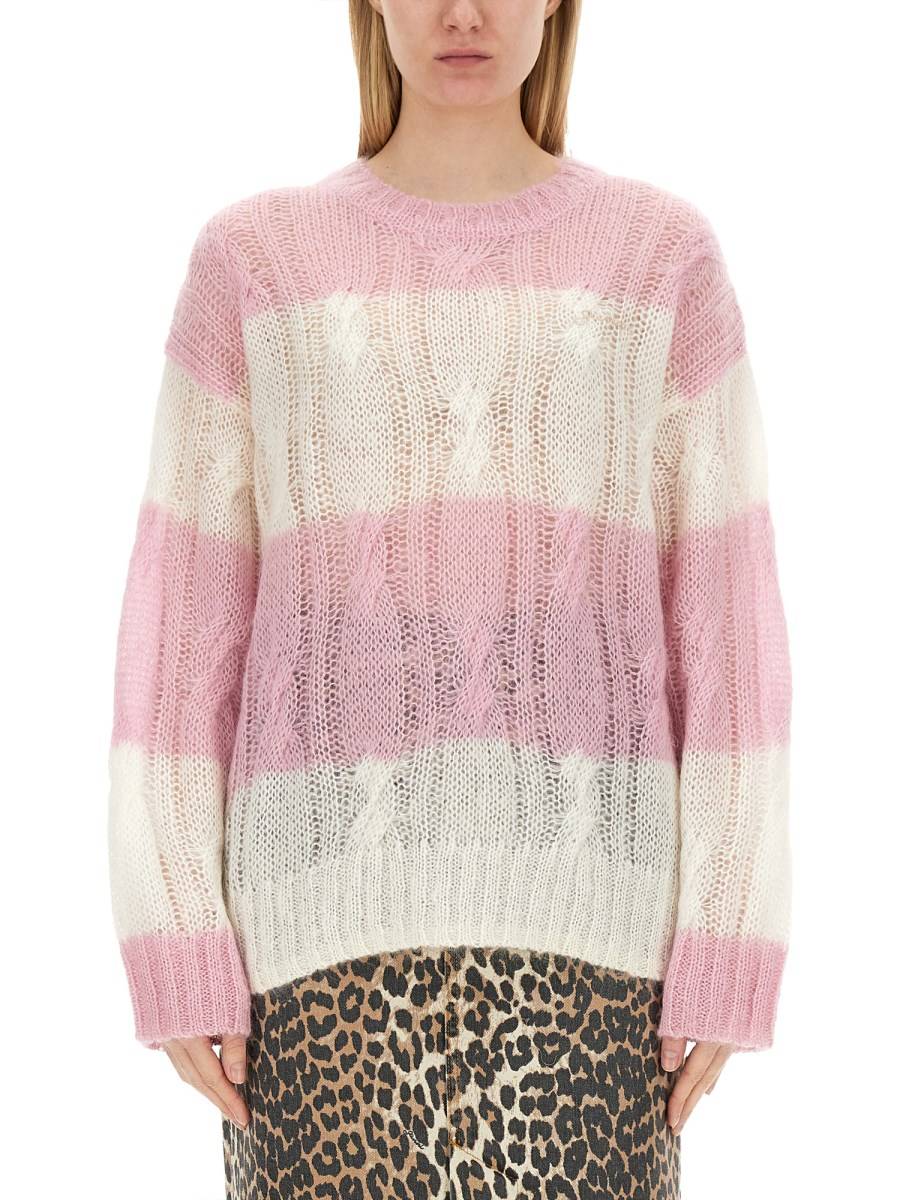 GANNI MAGLIA A TRECCE IN LANA MOHAIR
