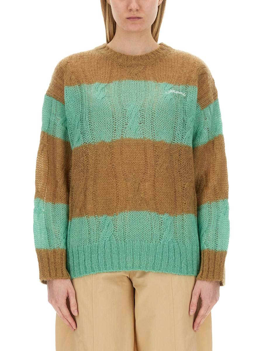 GANNI MAGLIONE A TRECCE IN MOHAIR