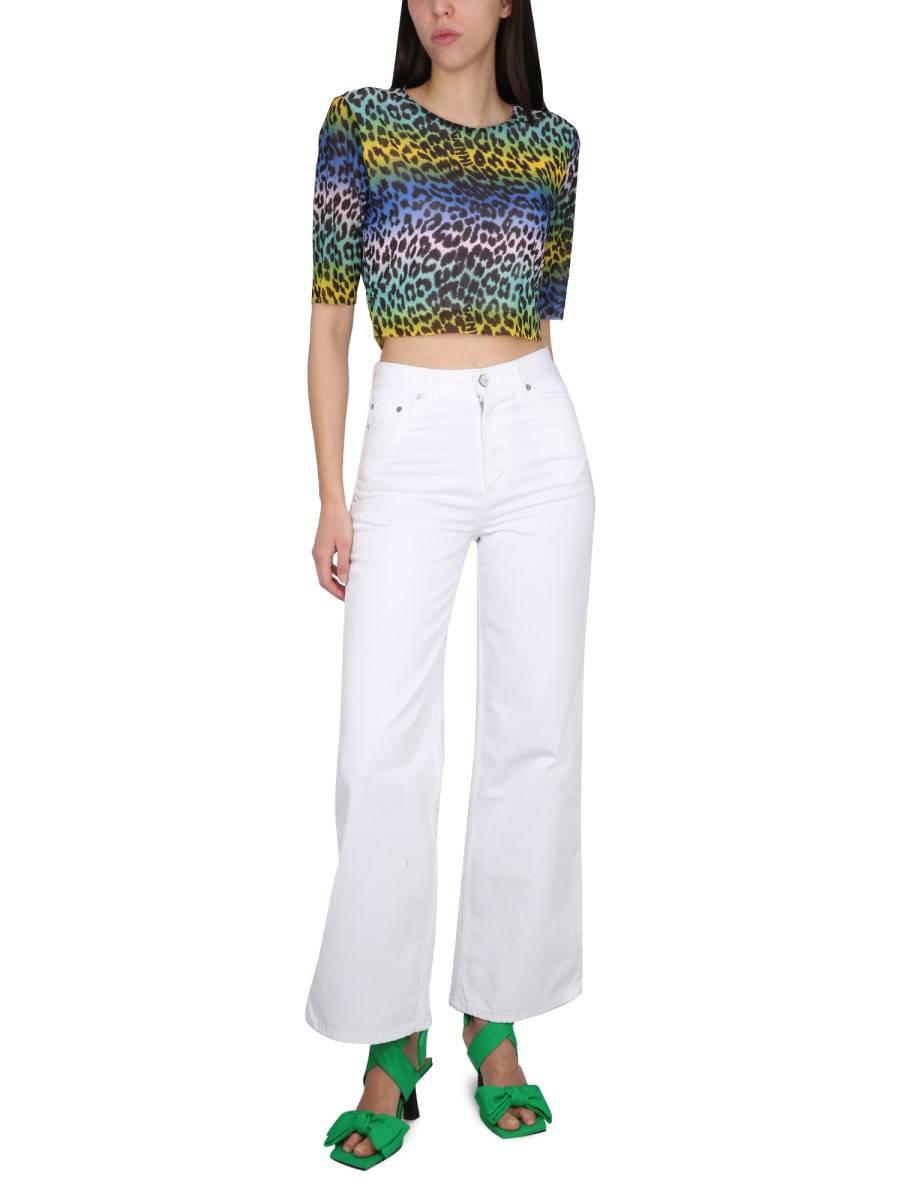GANNI TOP ANIMALIER