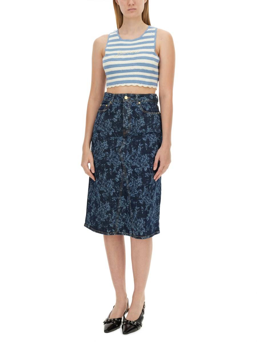 GANNI TOP IN MAGLIA