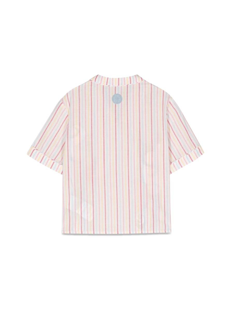 GCDS CAMICIA RIGHE STAMPA