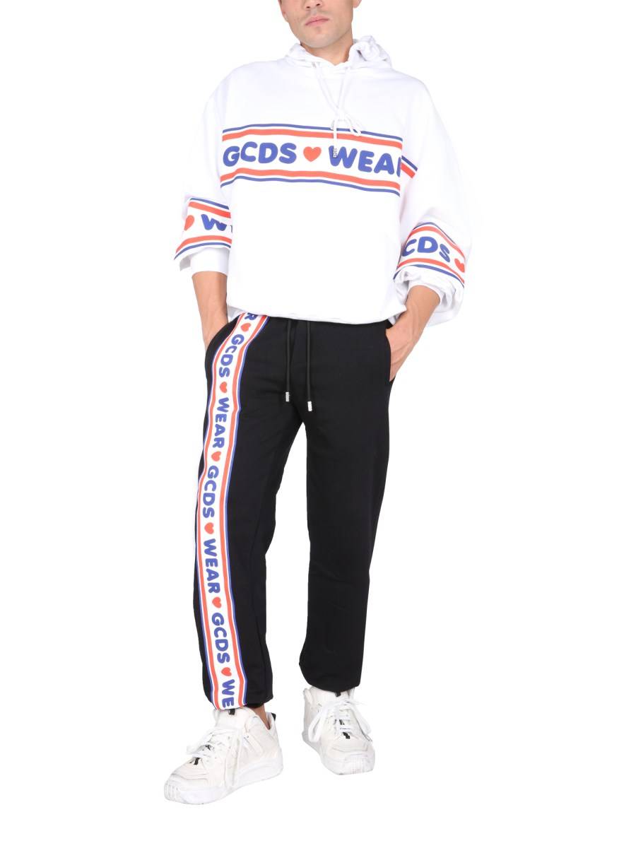 GCDS FELPA IN COTONE CON LOGO CUTE TAPE