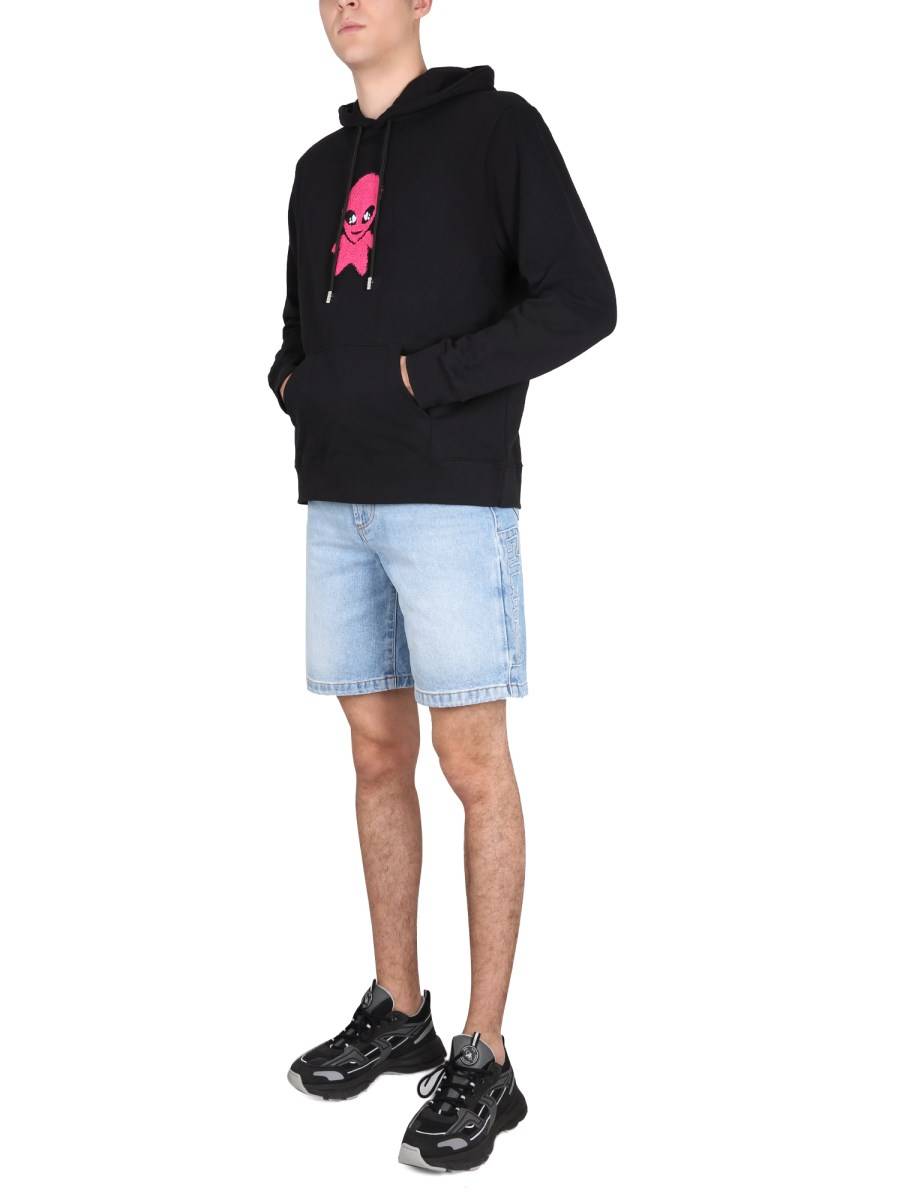 GCDS FELPA "WIRDO" IN COTONE