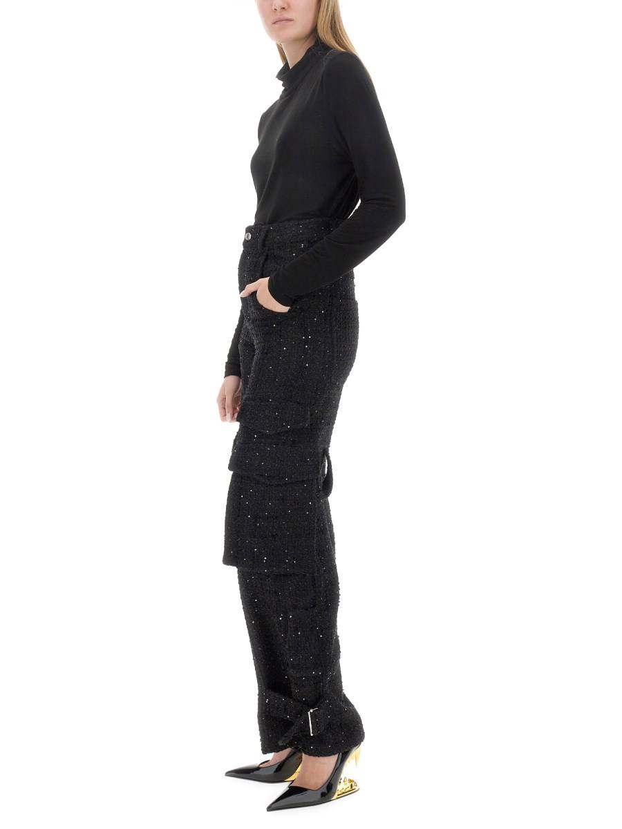GCDS PANTALONE CARGO IN TWEED